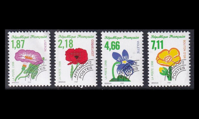Ranska 3312-5 ** Kukkia ennakkomitätöintimerkit (1998)