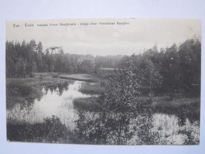 VANHA Postikortti Evo Lammi Hämeenlinna 1915 Venäjä Sensuuri
