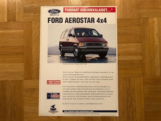 Esite Ford Aerostar 4x4, noin 1991
