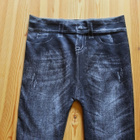 Mustat farkunnäköiset legginsit - pikkukuva 2