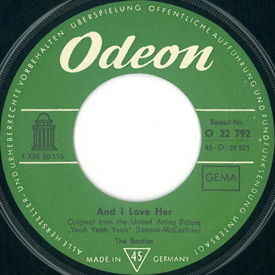 (7") The Beatles - And I Love Her / I Should Have Known Bett