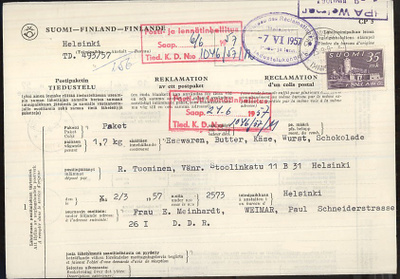 1949 35mk Olavinlinna tiedustelu Itä-Saksaan  1957