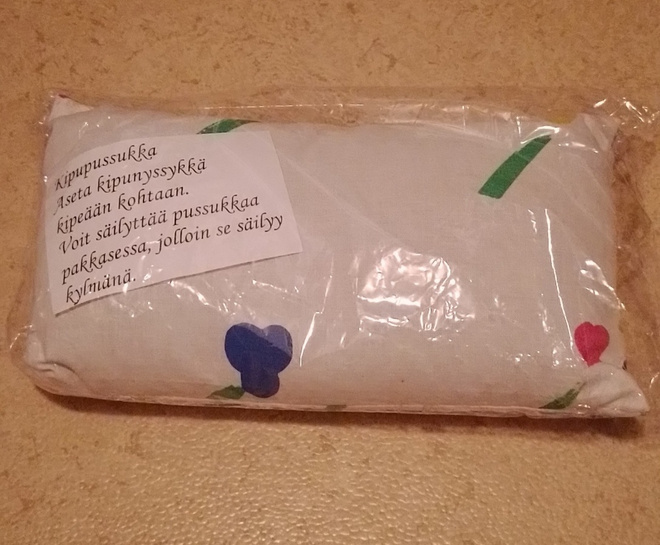 Lämmitettävä kauratyyny Marimekon kankaalla, uusi