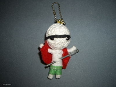 Pieni ninja NUKKE Langasta keritty maskotti 6,5cm