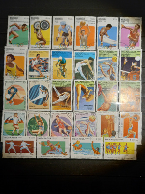OLYMPIALAISET urheiluaihetta NICARAGUA - 28 erilaista o