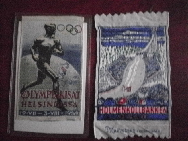 Hihamerkit Olympia 1952 Helsinki ja Holmenkollbakken Oslo