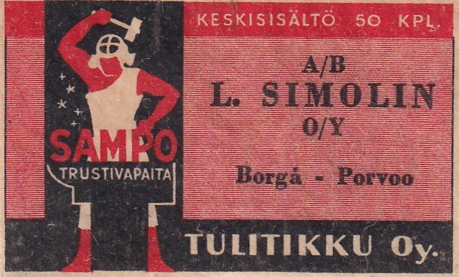 Borgå - Porvoo, A/b  L. Simolin O/y, Sampo    5/16
