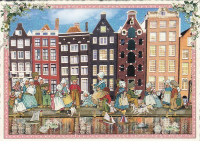 Amsterdam vanhat talot (Tausendschön-kortti)