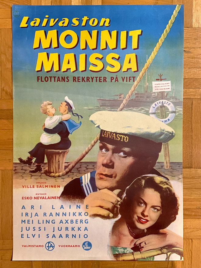 Vanha elokuvajuliste: Laivaston monnit maissa