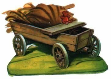 EO 5204 / Puiset rattaat pikku nalle kyydissään.