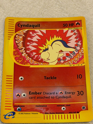 Pokémon Cyndaquil 105/165 Reverse Holo Expedition e-Reader