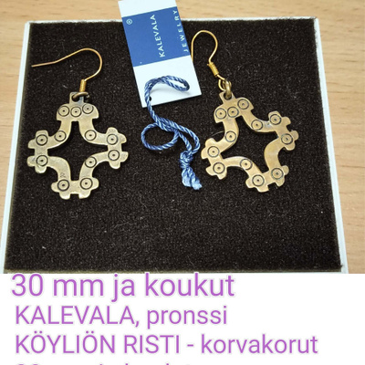 KALEVALA, KÖYLIÖN RISTI -korvakorut, pronssi