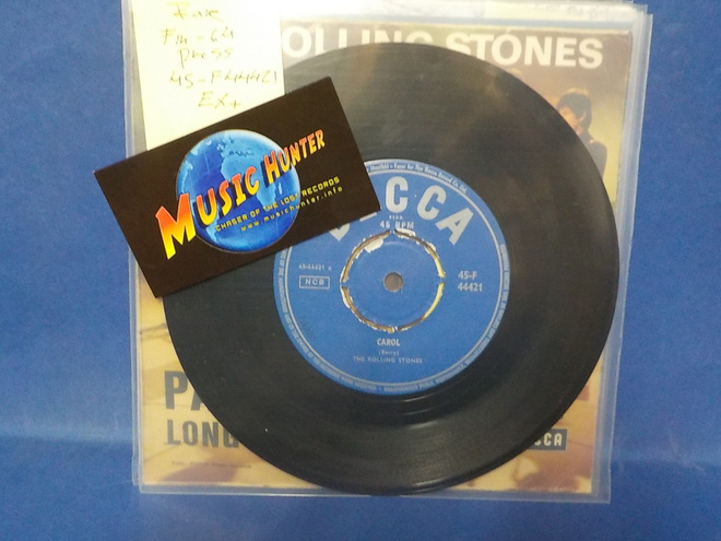 THE ROLLING STONES - CAROL RARE FIN -64 PRESS EX+ 7"
