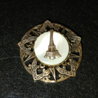 Vintage Torre Eiffel simpukka solki rintakoru rintaneula - pikkukuva 5