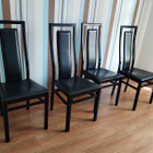 Calligaris 80-luku Italia Design ruokapöytä-tuolisarja 4kpl - pikkukuva 1