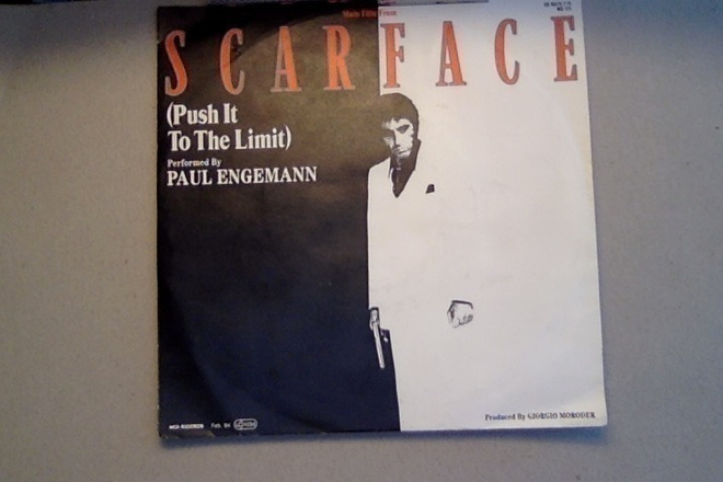 P. ENGEMANN--SCARFACE-PUSH IT TO THE LIMIT :  VINYYLI 7"1983