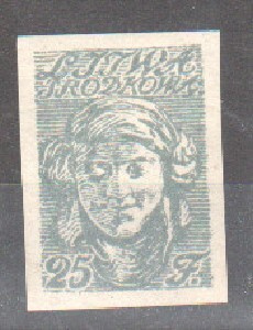 Keski-Liettua 1921  25f hammastamaton liimakkeellisena.