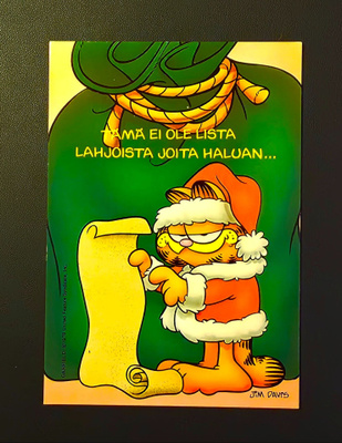 Karvinen joulukortti - käyttämätön siisti kortti