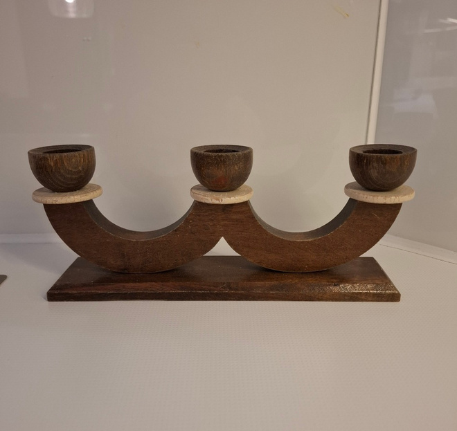 Ihana vintage kolmi-haarainen kynttilänjalka