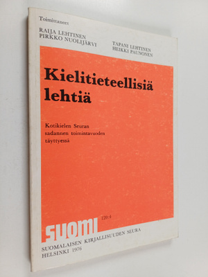 Raija Lehtinen : Kielitieteellisiä lehtiä : Kotikielen Se...