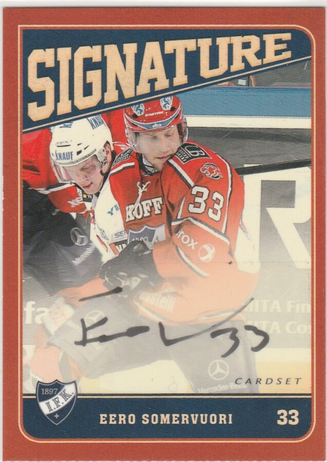2013/14  Cardset Signature Eero Somervuori , HIFK