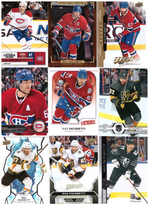 9 x MAX PACIORETTY Canadiens, Golden Knights