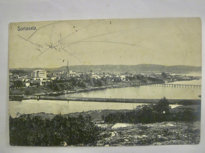VANHA Postikortti Sortavala 1900-l Kirjakaupan Mainos