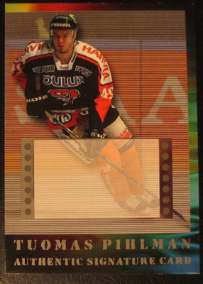 Tuomas Pihlman signature ilman nimmaria Cardset
