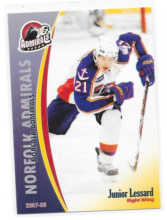 2007-08 Norfolk Admirals #21 Junior Lessard ex Ilves farmi