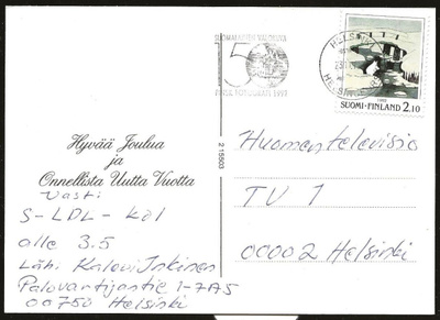 Erikoisleima Helsinki (1992) Suomalainen valokuva