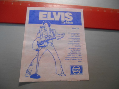 ELVIS The Movie Pepsi 1977 etiketti # 16