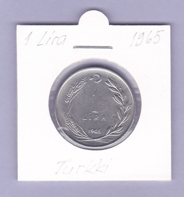 Turkki 1 Lira v.1965 KM#889a.1