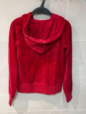 Cubus vadelmanpunainen veluurihuppari, XS / Raspberry red ve