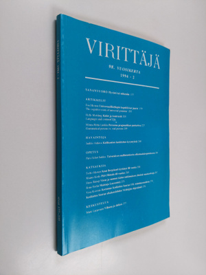 Virittäjä 2/1994 - Kotikielen Seuran aikakauslehti 98. vu...
