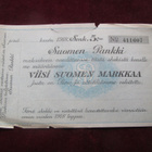 Viisi Suomen markkaa. Suomen pankki. Shekki 1918 - pikkukuva 1