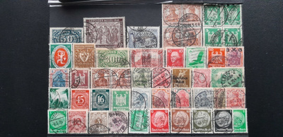 SAKSA VANHAA LEIMATTUJA postimerkkejä 48 kpl