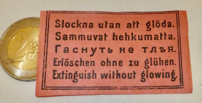 VANHA Tulitikkju Etiketti Mäntsälä 1900-l