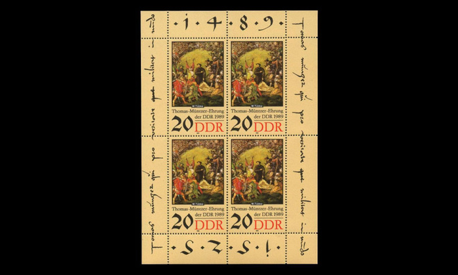 DDR 3271_kb ** Thomas Müntzer, maalauksia (1989)