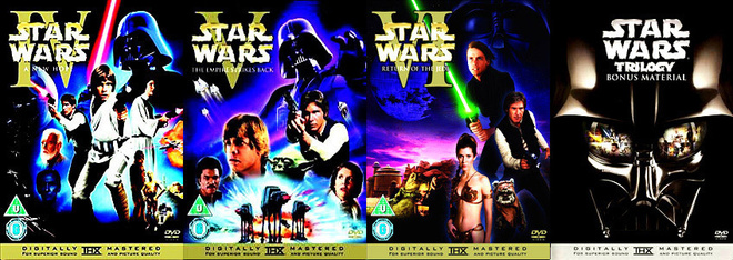 Star Wars 4-6, alkup teatteriversiot 1977-83 +Bonus. 7DVD