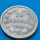 50 PENNIÄ 1890 Siisti,kuvienmukainen,kts! - pikkukuva 1