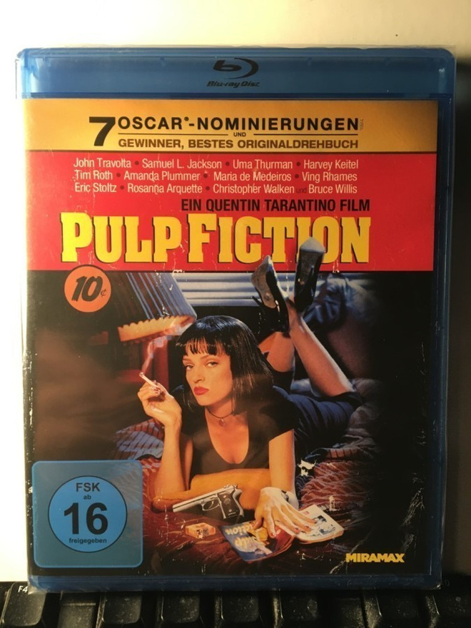 PULP FICTION, BluRay, Tarantino, Thurman, muoveissa