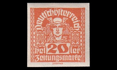 Itävalta 303x ** Sanomalehtimerkki 20 H (1920)