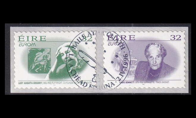 Irlanti 942-3 o Europa kuuluisia naisia tarramerkit (1996)