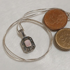 Hopea mother of pearl musta kivi riipus kaulakoru 925 - pikkukuva 4
