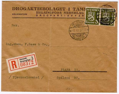 M30 1930 3mk pari kirjttu kirje CSRään -37