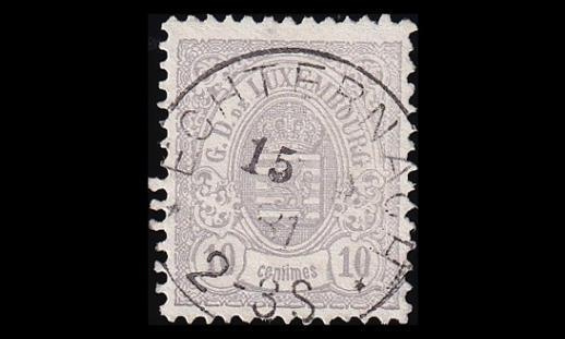 Luxemburg 40B o Vaakuna 10 C (12½:12) (1880)