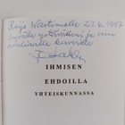 Tarmo Palonen : Ihmisen ehdoilla yhteiskunnassa (signeera... - pikkukuva 3