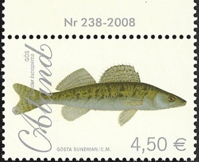 Ål 2008  Kaloja Kuha  4,50 €  välilöpari numero ** LaPe 288