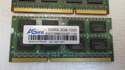 ASint 4GB (2x2GB) PC3-1333Mhz DDR3 SODIMM