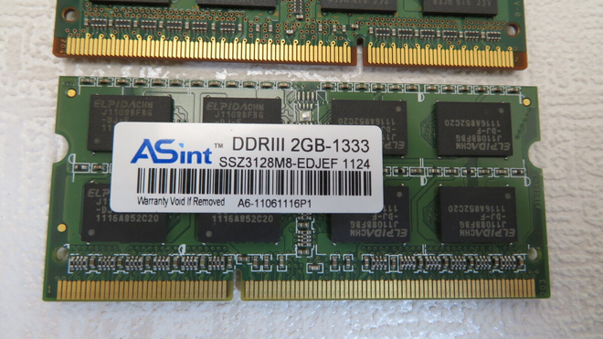 ASint 4GB (2x2GB) PC3-1333Mhz DDR3 SODIMM